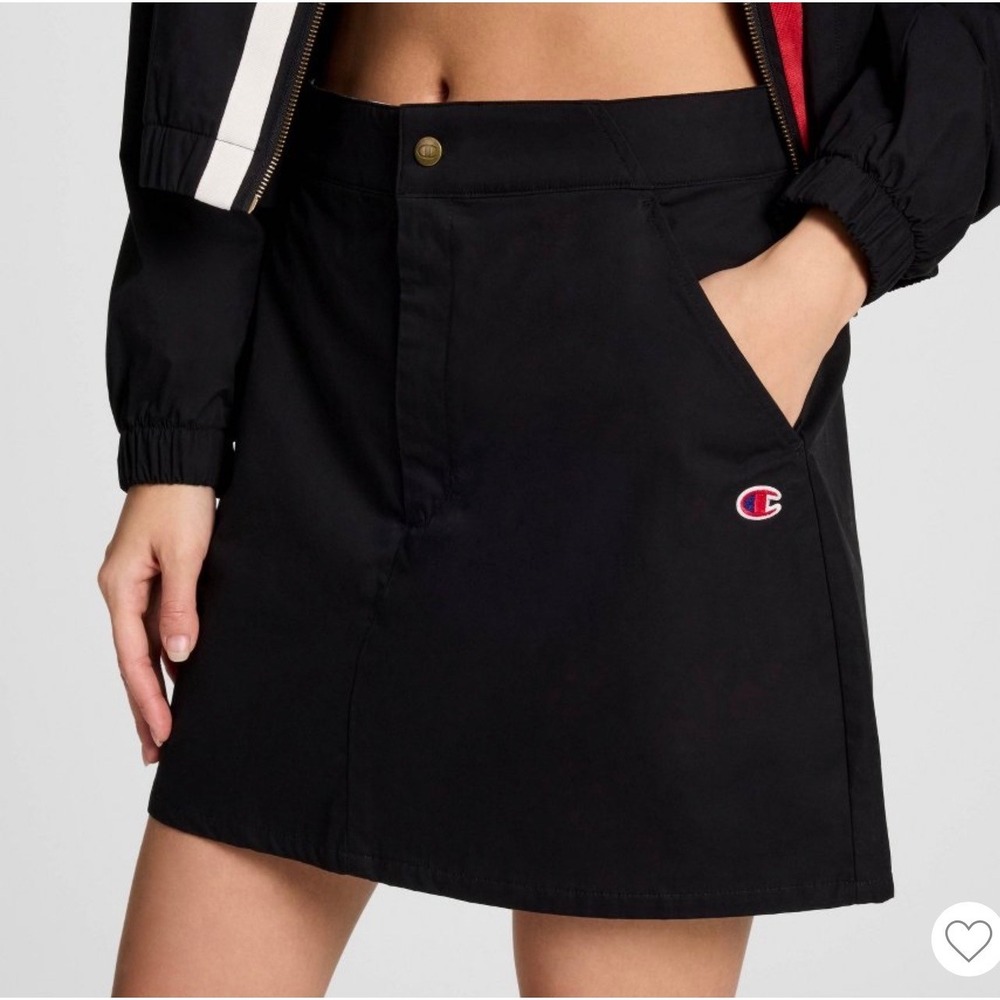 Champion Campus Skirt Black Womens Size 14 Athletic Casual Mini Skirt Athleisure